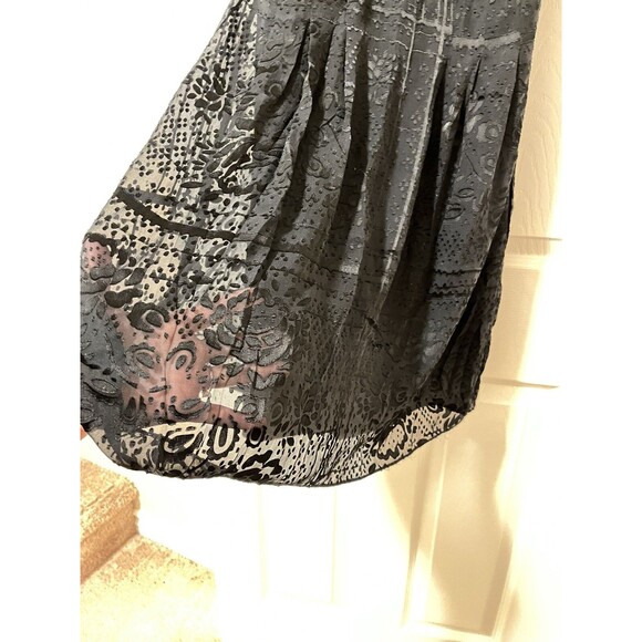 GUESS Floral Overlay Black V-Neck Sleeveless Beaded Dress Juniors Size 9 - Picture 10 of 12